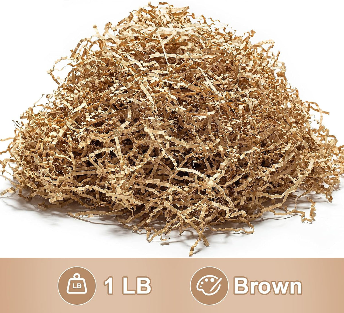1 LB Crinkle Cut Paper Shred Brown Shredded Paper For Gift Box