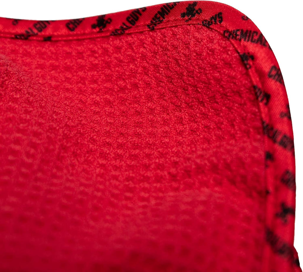 Waffle Weave Glass & Window Microfiber Towel, Red, 24 x 16 | Waffle-weave towel wipes glass, mirrors and windows