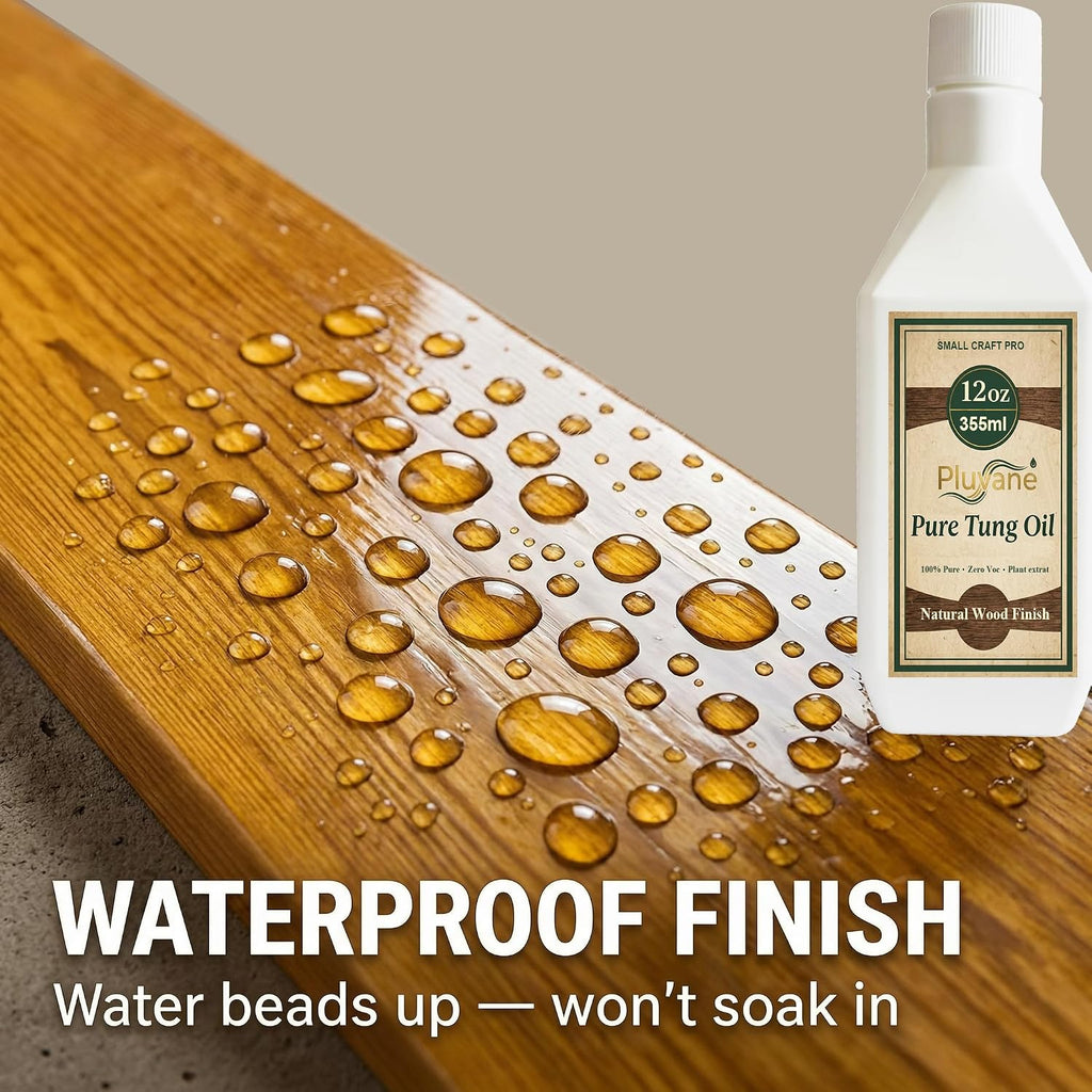 Pure Tung Oil 12oz – 100% Natural Wood Finish for Small Projects