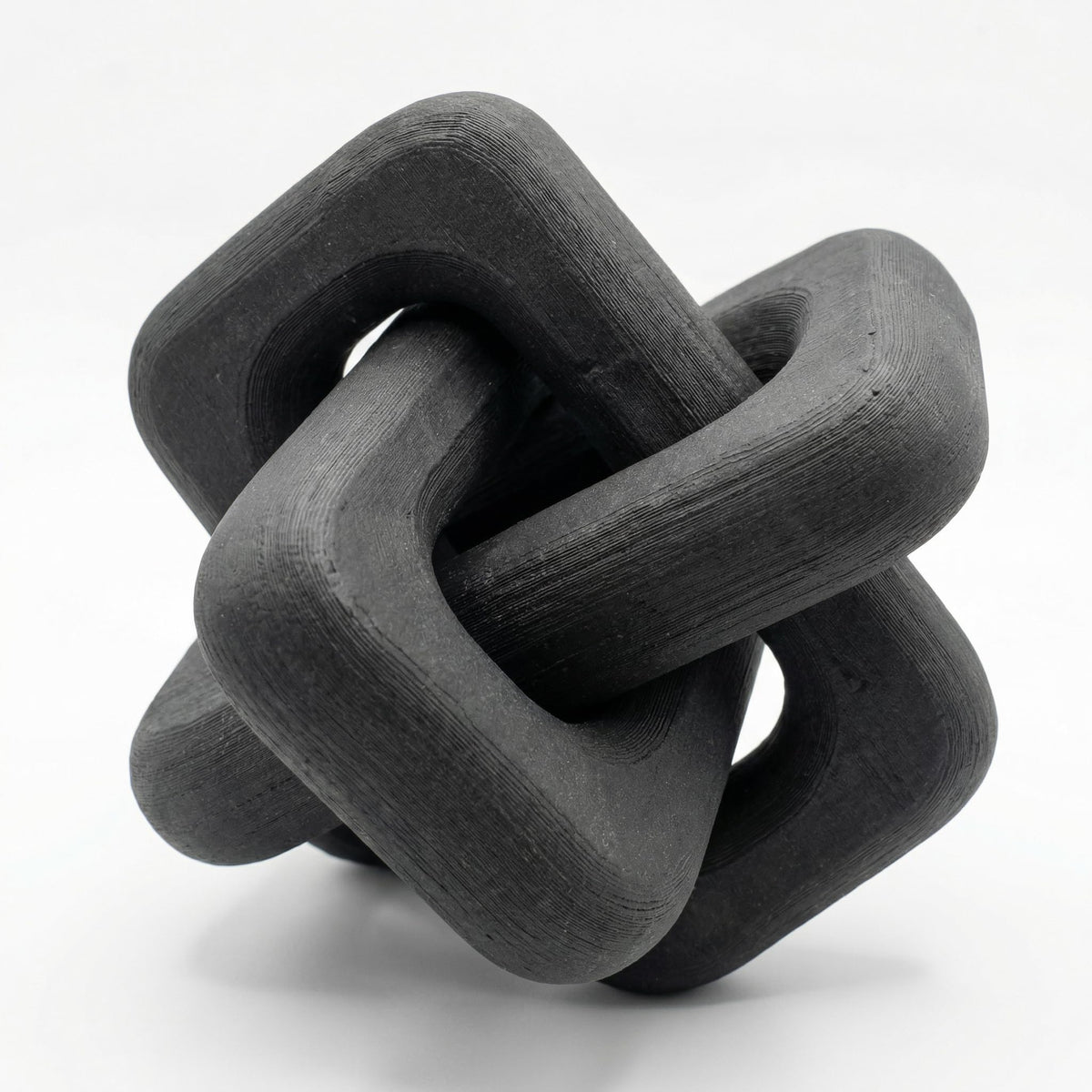 Yalikop 3 Link Wood Knot Decor, Boho Chain Link Decor, Elegant, Black