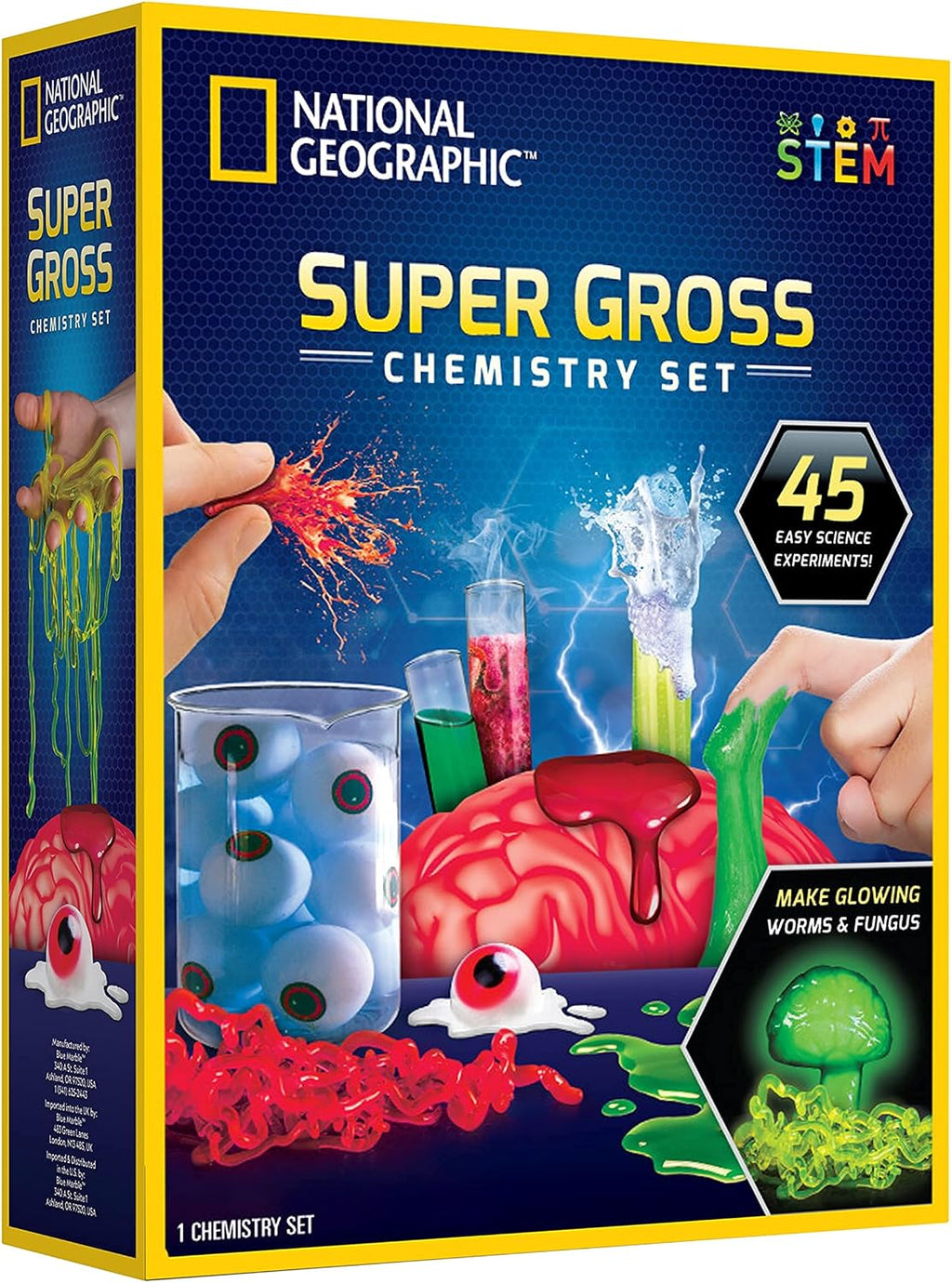 National Geographic Gross Science Kit with 45 Experiments for Kids 8-12 | Brain Dissection, Slime Making, Creepy STEM