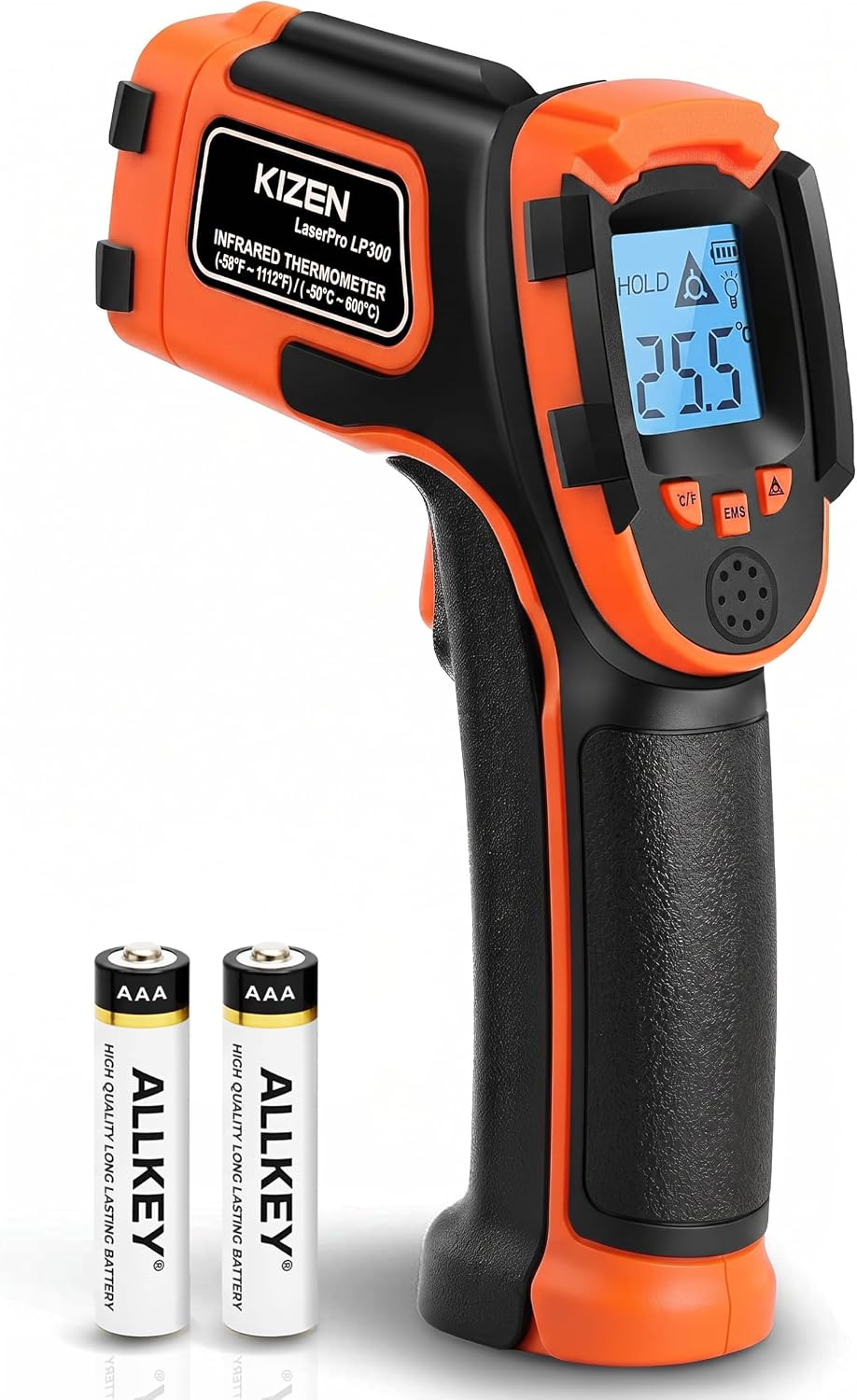 Infrared Temperature Gun - Handheld Surface Infrared Thermometer for Griddle, Grill, Pizza Oven, Candy, & A/C - Laser