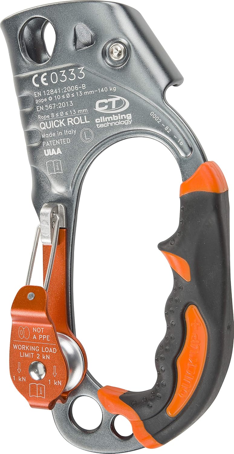 Quick Roll Ascender, Left Hand,Gray,One Size | Climbing Technology Quick Roll Ascender Left - Durable, Lightweight