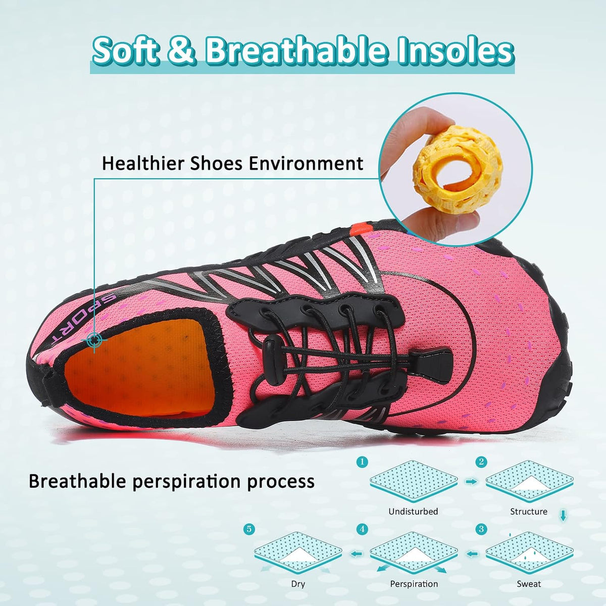 Water Shoes for Men Women Beach Barefoot Swim Pool Shoes Aqua Socks | Anti-Slip Breathable Quick Dry Lightweight