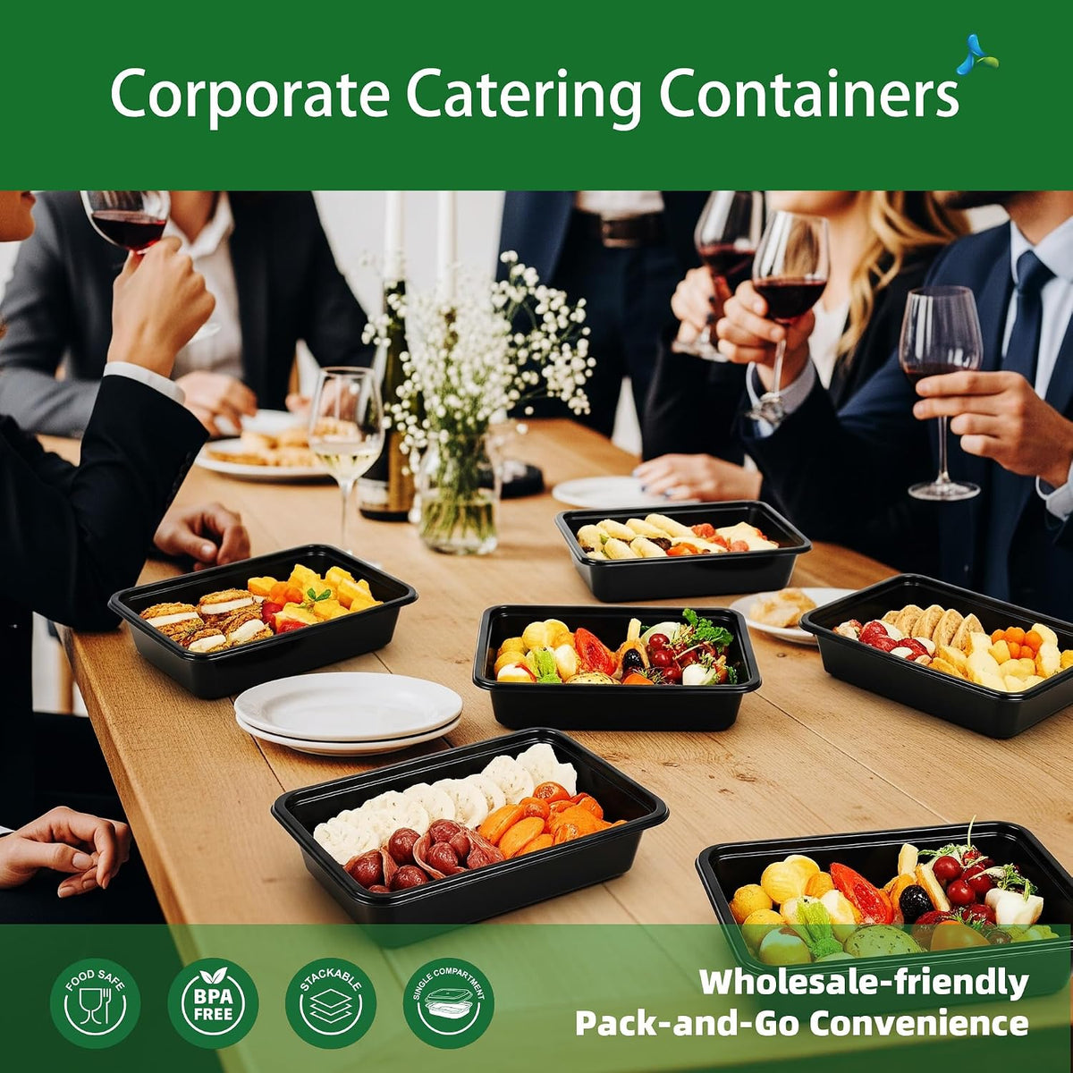 38oz Meal Prep Containers, 50 Pack Disposable Food Storage Boxes with Lids