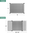 Expandable Window Screen, 15" H x 21.6" - 40" W, 4 Pack