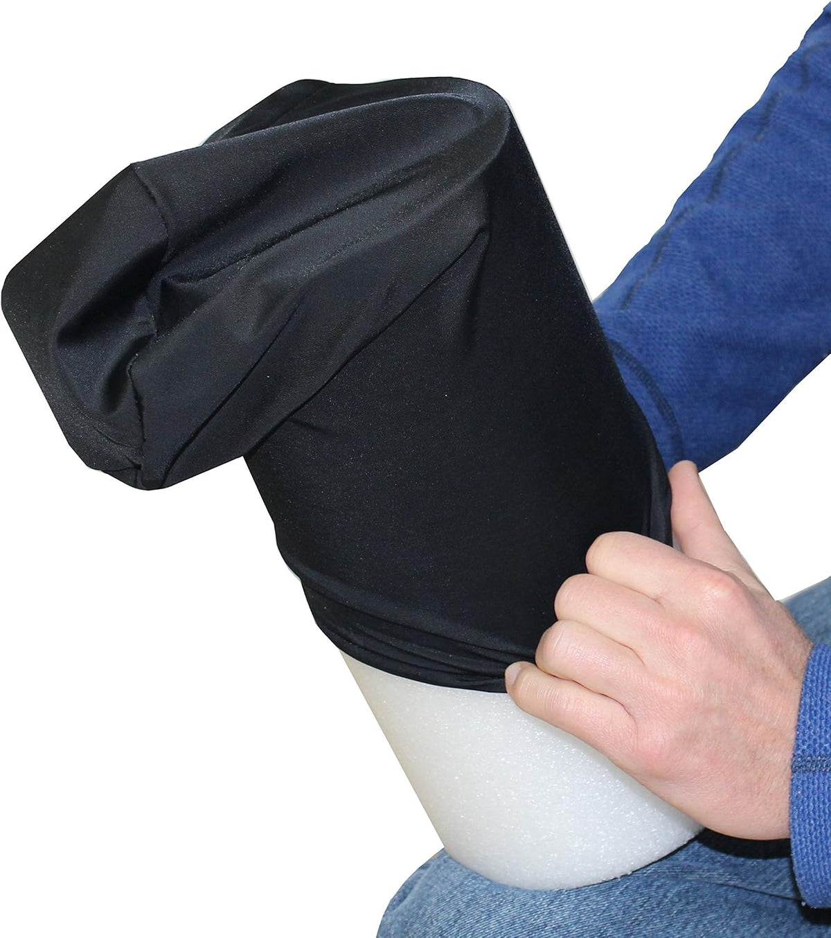 Black Fabric Foam Roller Cover, 12" Long