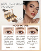 Eyebrow Powder Makeup Kit,Long Lasting Waterproof Eye Brow Powder for Women