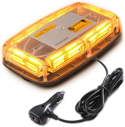 72LED Roof Top Emergency Strobe Beacon Lights, 12-24V High Visibility Safety Warning Mini LED Strobe Light bar with
