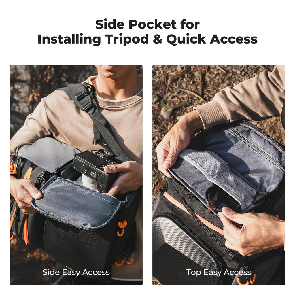Camera Backpack Shoulder Bag for Photographers | Hardshell Case, Multifunction Photography Backpack, 15.6" Laptop