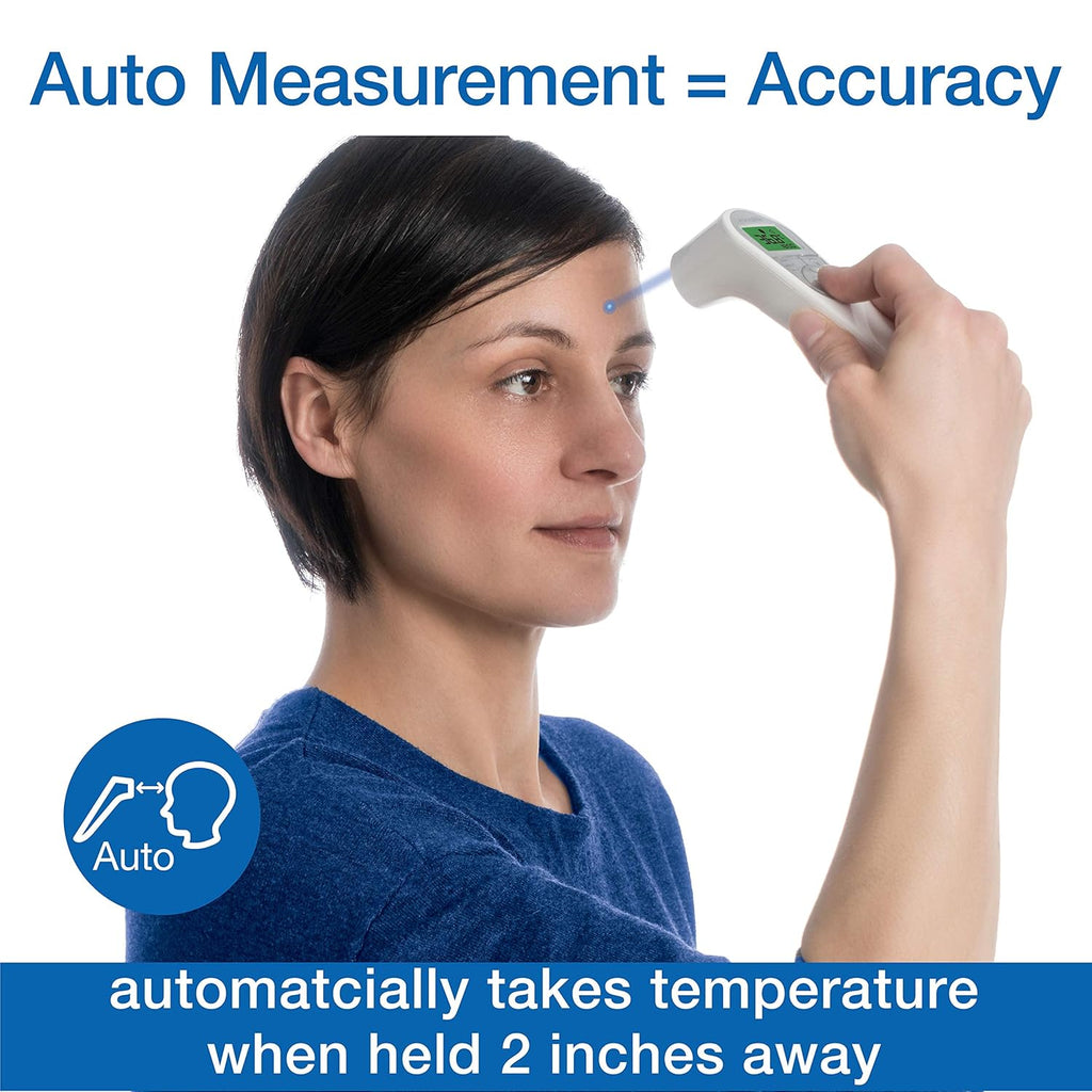 Non-Contact Forehead Thermometer, Digital Infrared No-Touch Thermometer (for Adults, Kids & Baby), Large Backlit LCD