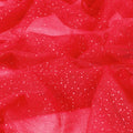 1 Yard Red Glitter Tulle, 60 Inch Silver Sequin Netting