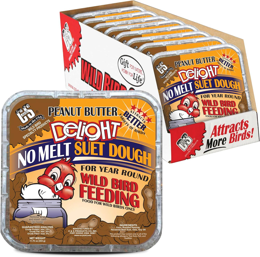 Peanut Butter Delight No Melt Suet Dough, Suet Cakes for Wild Birds | Peanut Butter suet, year-round no melt formula