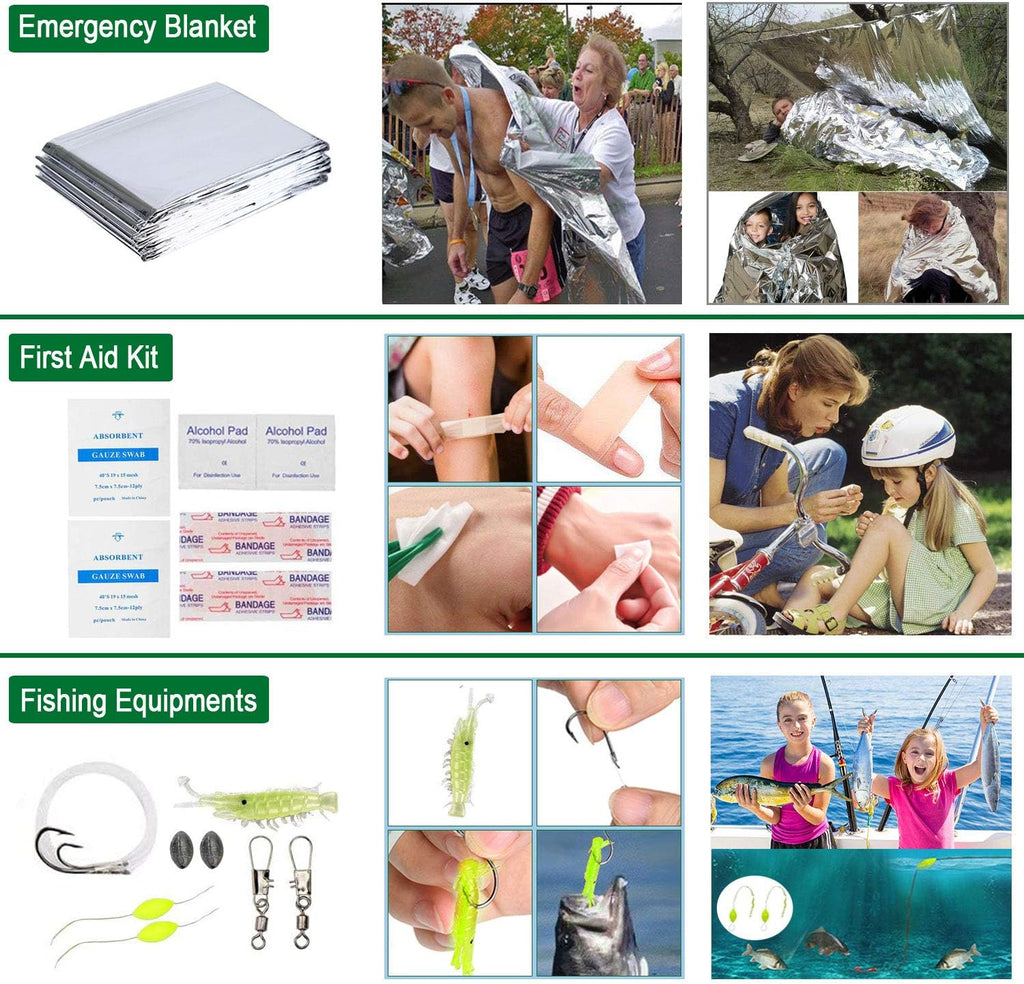 Survival Kit 35 in 1, First Aid Kit, Survival Gear, Survival Tool Gifts for Men Boyfriend Him Husband Fathers Day