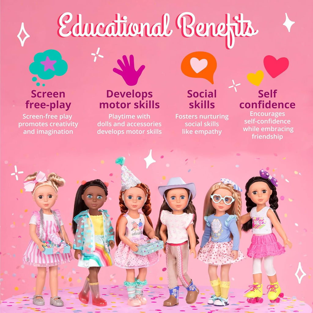– 14-Inch Doll Accessories – Salon Chair & Styling Playset – Hooded Hair Dryer, Foot Bath, Pretend Nail Polish – 3+