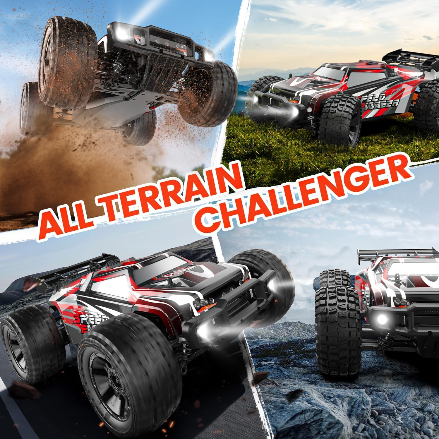 9206E DIY Extra Shell 1:10 Scale Large RC Cars,48+ KM/H Hobby Grade High Speed Remote Control Car for Adults Boys,All