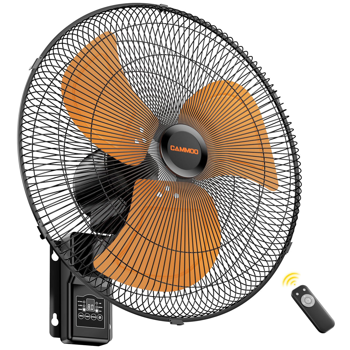 20 Inch Wall Mount Fan Oscillating, Wireless Remote & Button Control