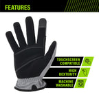 Utility Work Gloves, XLarge, 3 Pair Pack, Touchscreen Compatible