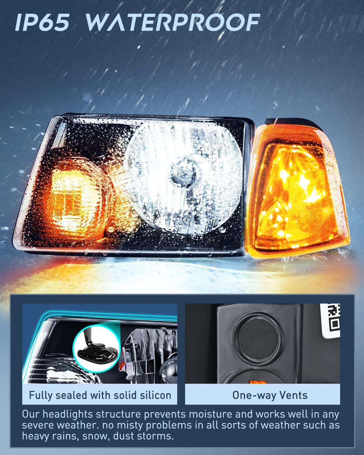 Nilight Headlight Assembly for 2001-2011 Ford Ranger