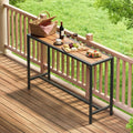 47" Patio Bar Table, Sturdy Outdoor Counter Height Table, Teak