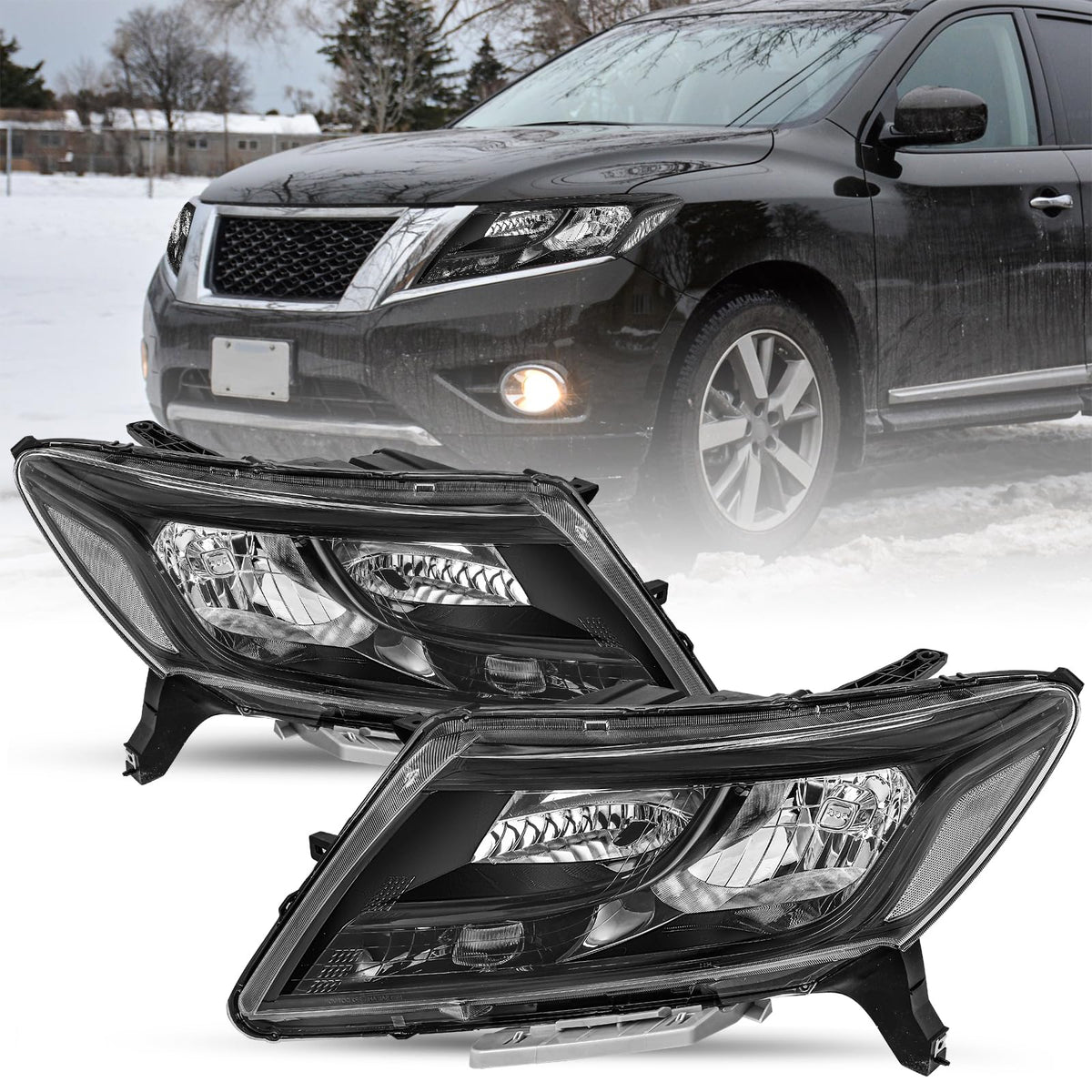 Halogen Headlight Assembly for 2013 2014 2015 2016 Nissan Pathfinder