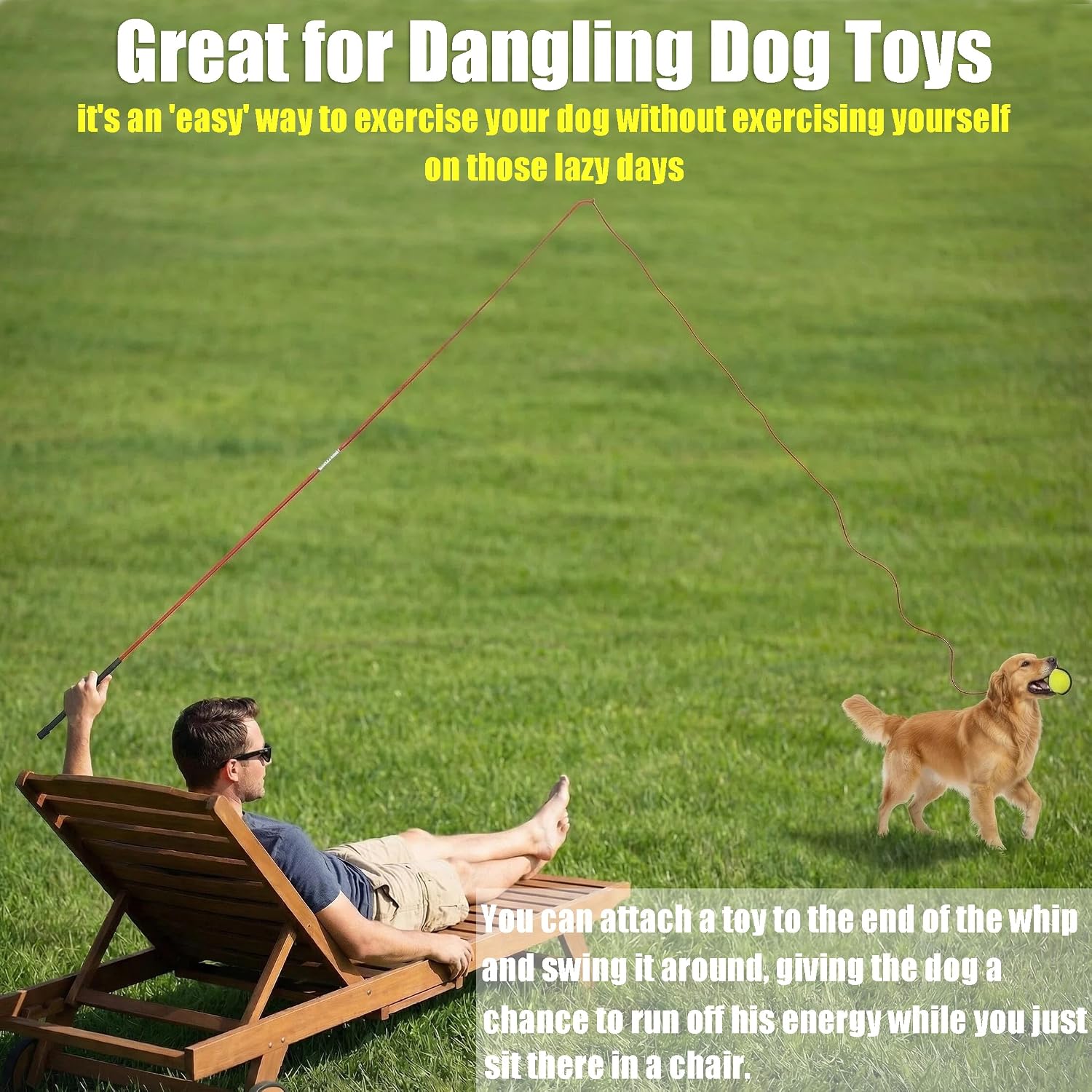 Horse Lunge Whip Training Stick and Whip 5.9 Feet Long Whip+6.3 Feet Drop for Dogs Horses(Can Detachable into Two
