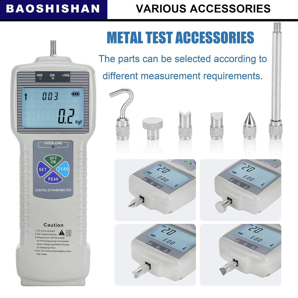 BAOSHISHAN ZP-500N Digital Force Gauge Push Pull Gauge with Output Function