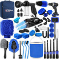 45Pcs Car Detailing Kit, Car Detailing Brush Set, Car Wash Cleaning Kit, Car Detailing Brushes, Professional Car Care