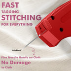 Stitch Gun for Clothes, Tagging Gun, Quick Clothing Fixer, Red
