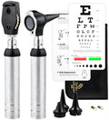 2 in 1 Otoscope Oph Set - Perfect for Nursing & Medical Students with Carry Case, Sight Chart & Replacement Ear