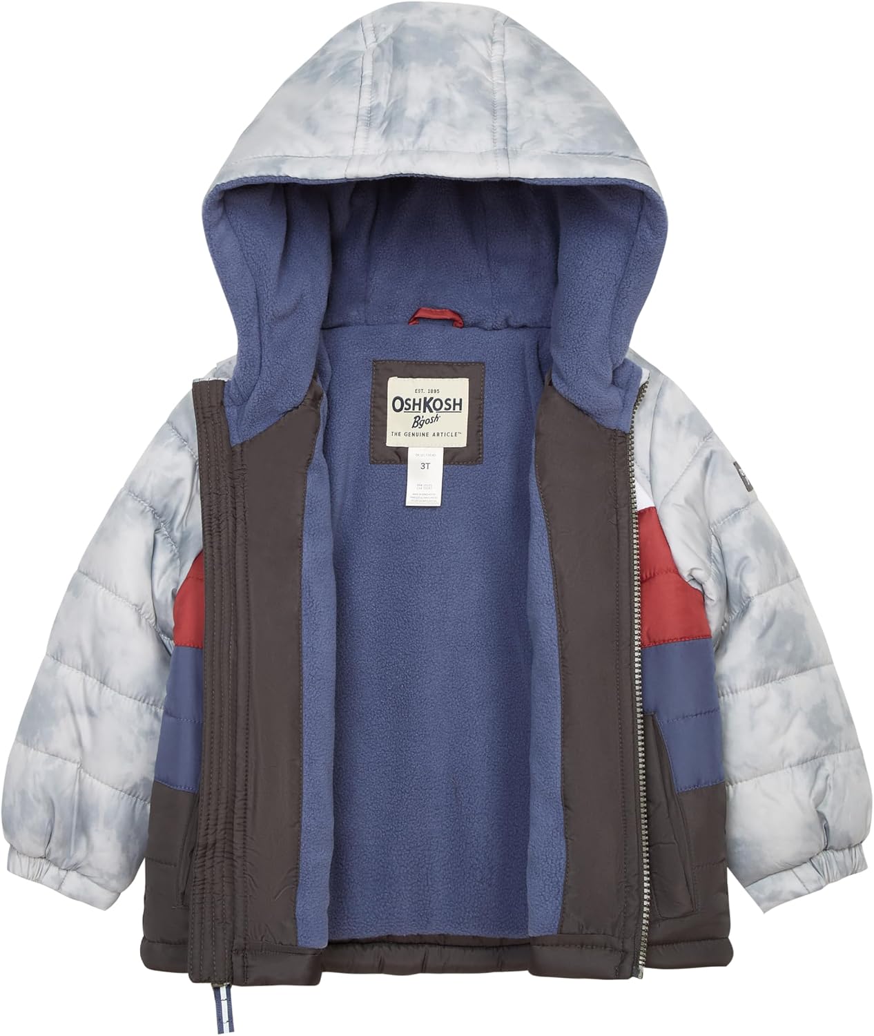 Osh Kosh Boys' Classic Heavyweight Colorblock Puffer Coat