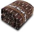 Heated Blanket Throw, Soft Double Flannel Electric Blanket, Moose | ETL/FCC Certified,10ft Cord,3 Heat Levels, 4H