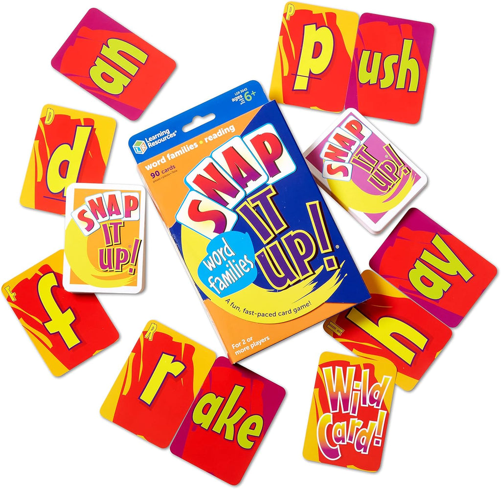 Snap It Up Phonics - Reading Card Game, Sight Words Flash Cards, Phonics Family Board, ABC Classroom Must Haves