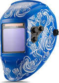 High-Definition Welding Helmet Auto Darkening with a View Like Sunglasses- 180° View 4"X4" Screen with Solar Power, 4