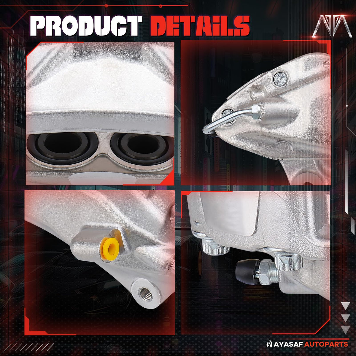 MAYASAF 185129 Front Right Passenger Side Disc Brake Caliper Assembly