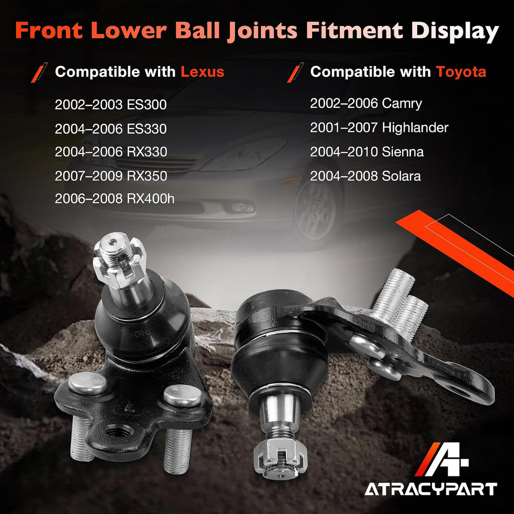 Lower Ball Joint Front Sets Fit 2002-2006 Toyota Camry 2001-2007 Highlander