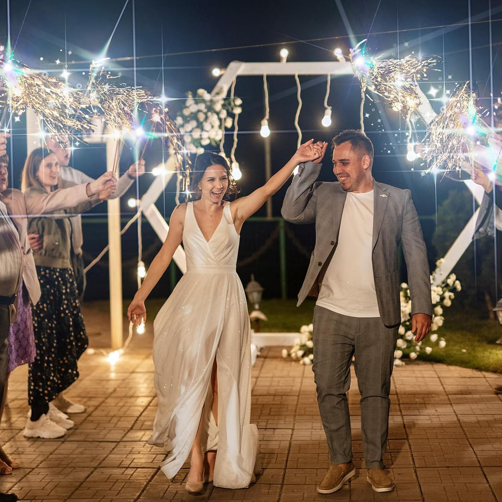 200 Pcs Light up Wedding Wands Sparkler Tinsel Send Off