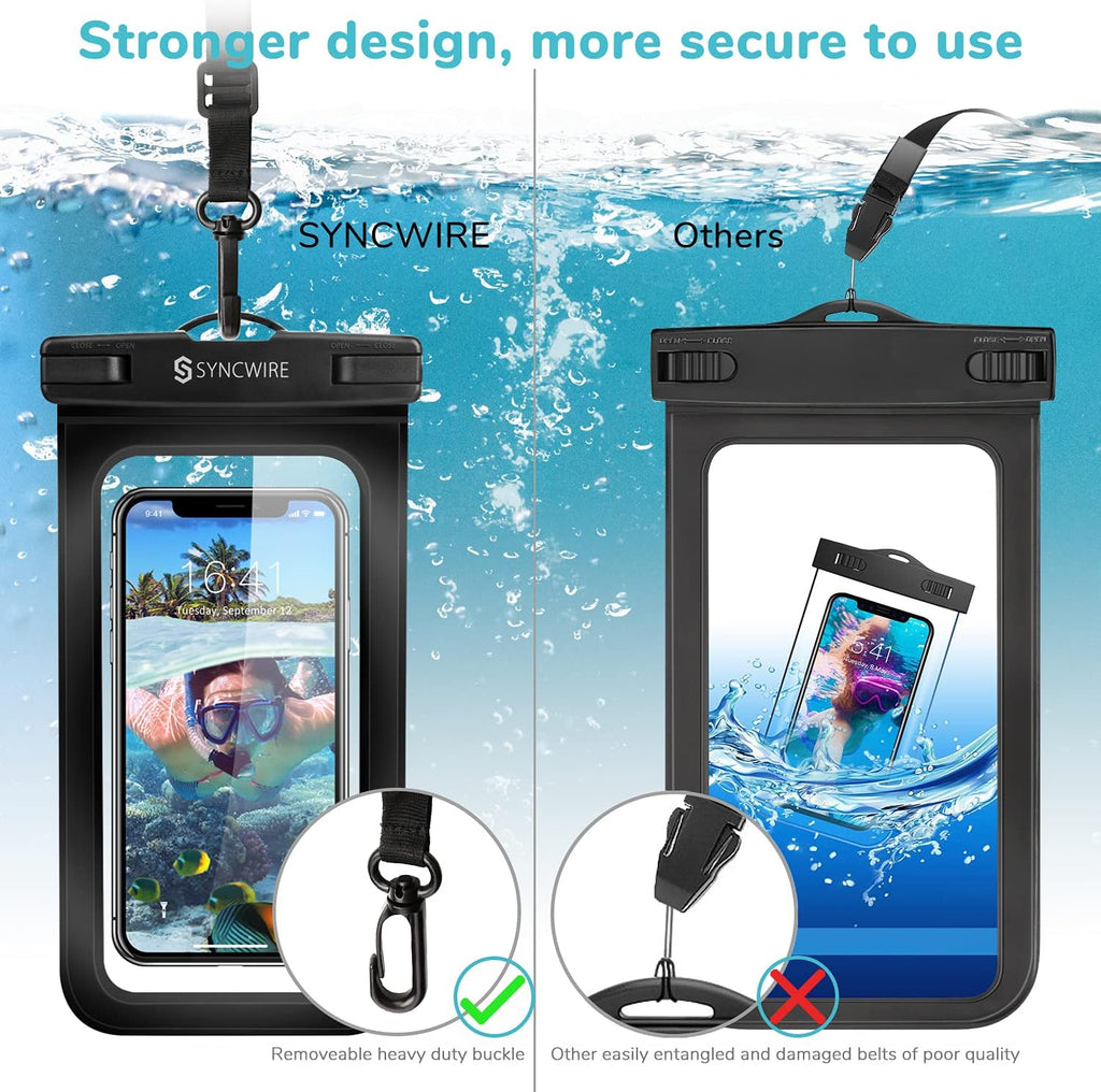 Waterproof Phone Pouch IPX8 Beach Cruise Travel Essentials 2 Pack | Cell Phone Dry Bag, Waterproof Phone Case for