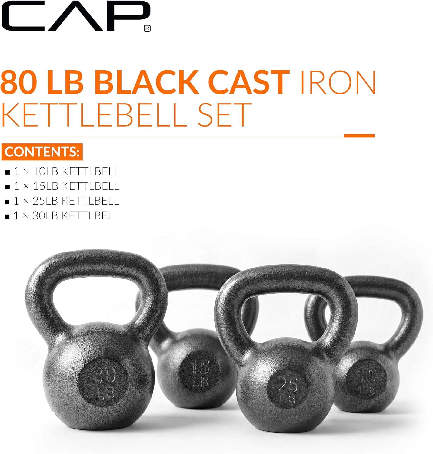 Barbell Cast Iron Kettlebell - Singles and Sets, Multiple Weight Choices