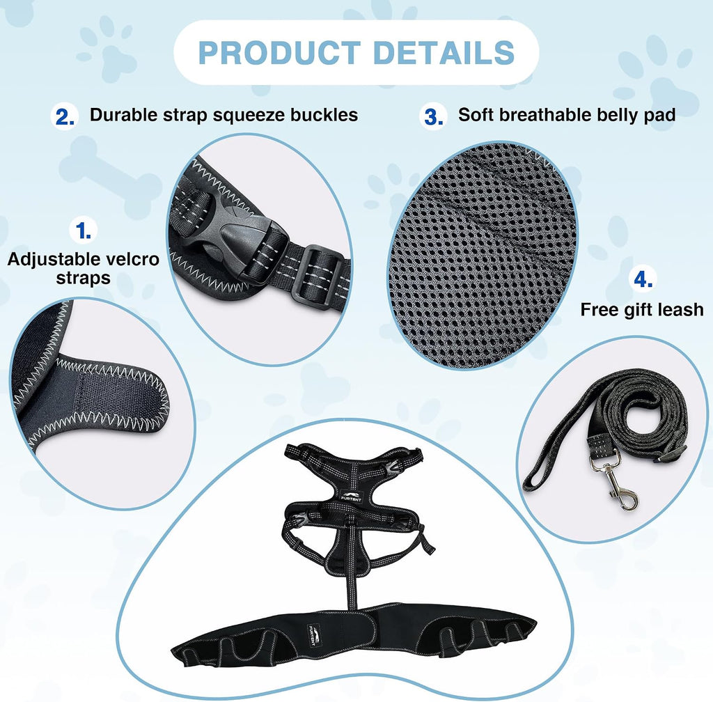 Dog Knee Braces for Back Leg, Dog Knee Brace for Torn ACL Hind Leg Support, Adjustable Dog ACL Brace for Hind Leg