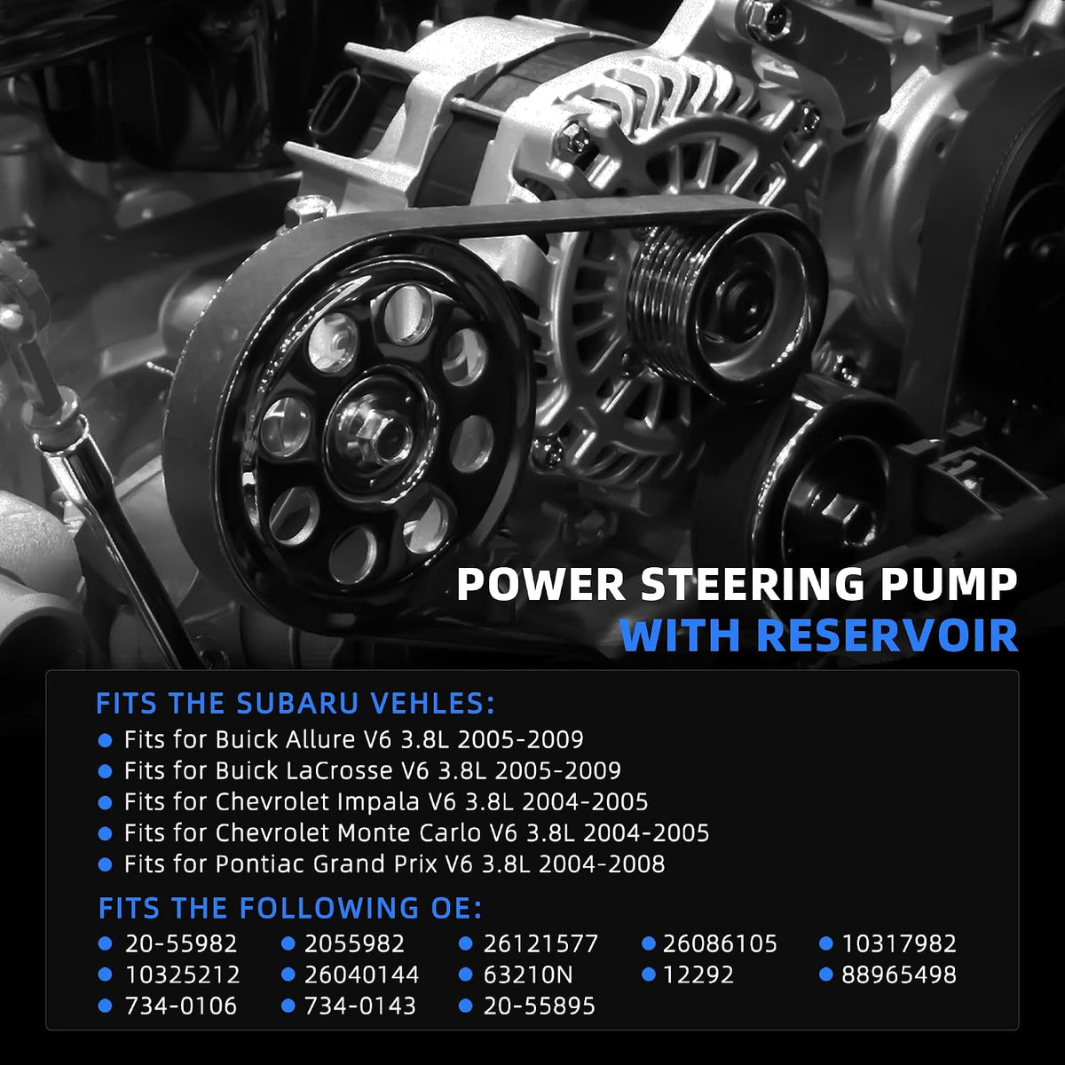 Power Steering Pump, 20-55982, for Impala/Monte Carlo 04-05