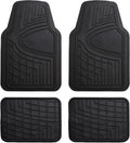 Automotive Floor Mats - Heavy-Duty Rubber Floor Mats for Cars, Universal Fit Full Set, Climaproof & Trimmable Floor