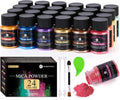 Mica Powder，24 Colors - 10g/Bottle of Natural Pigment Powder for Epoxy Resin，Soap Making，Candle Making,Lip Gloss,Car