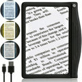 5X Rechargeable Large Ultra Bright LED Page Magnifier with Anti-Glare Lens & 3 Color Dimmable Light Modes, Relieve