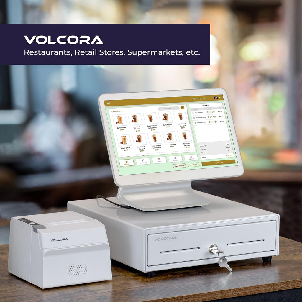 13" Cash Register Drawer for Point of Sale (POS) System with 4 Bill 5 Coin Cash Tray, Removable Coin Compartment
