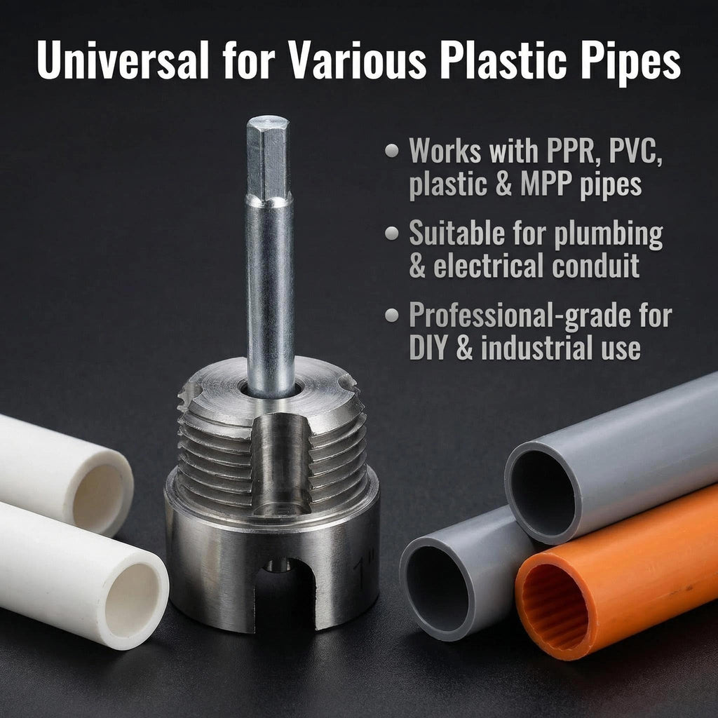 3Pcs PVC Pipe Threader Tool - 1/2" & 3/4" & 1" Dual-Function Internal External Pipe Threading Tool for Water Pipe (1/2" & 3/4" & 1")