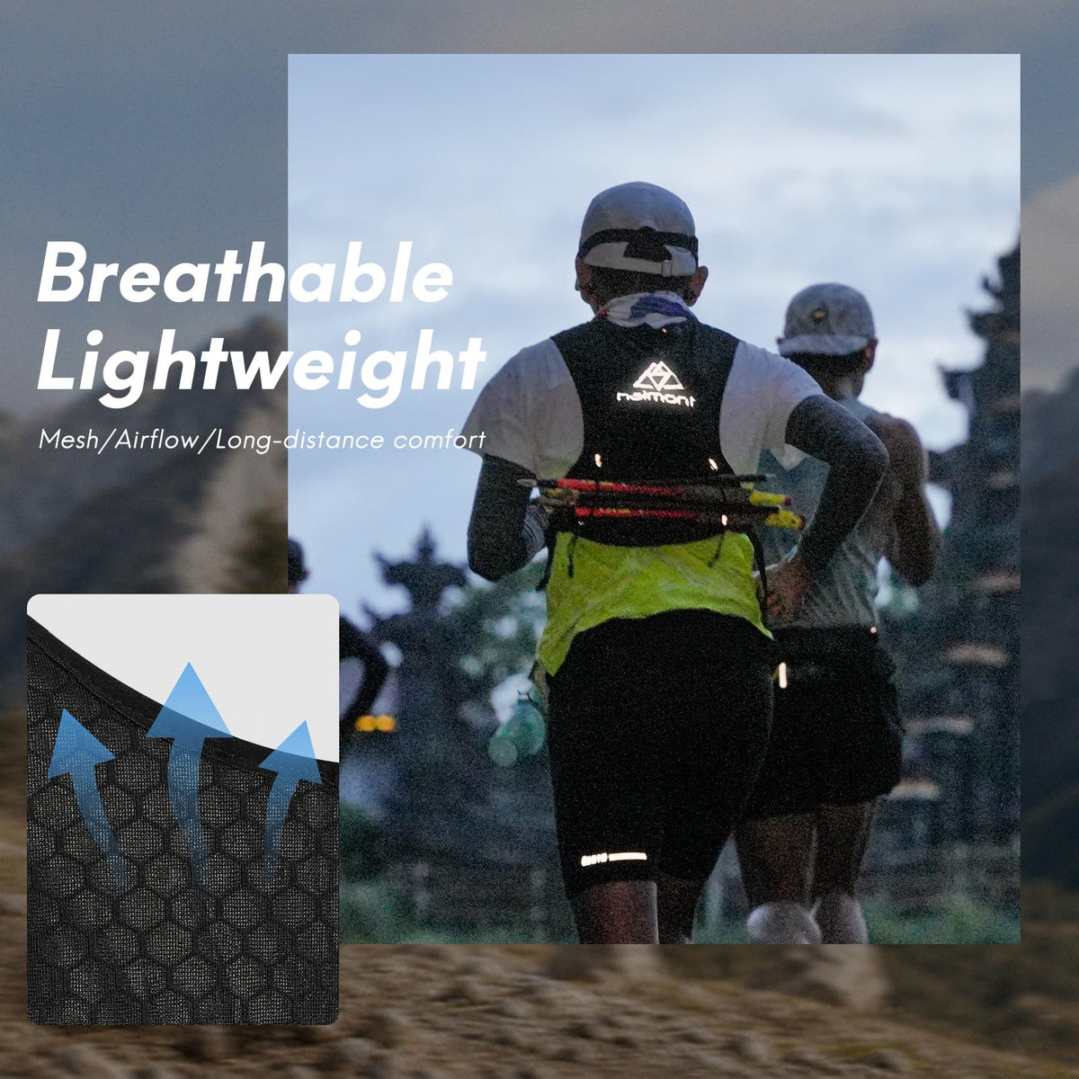 5L Trail Running Hydration Vest with Soft Flasks, Black, M