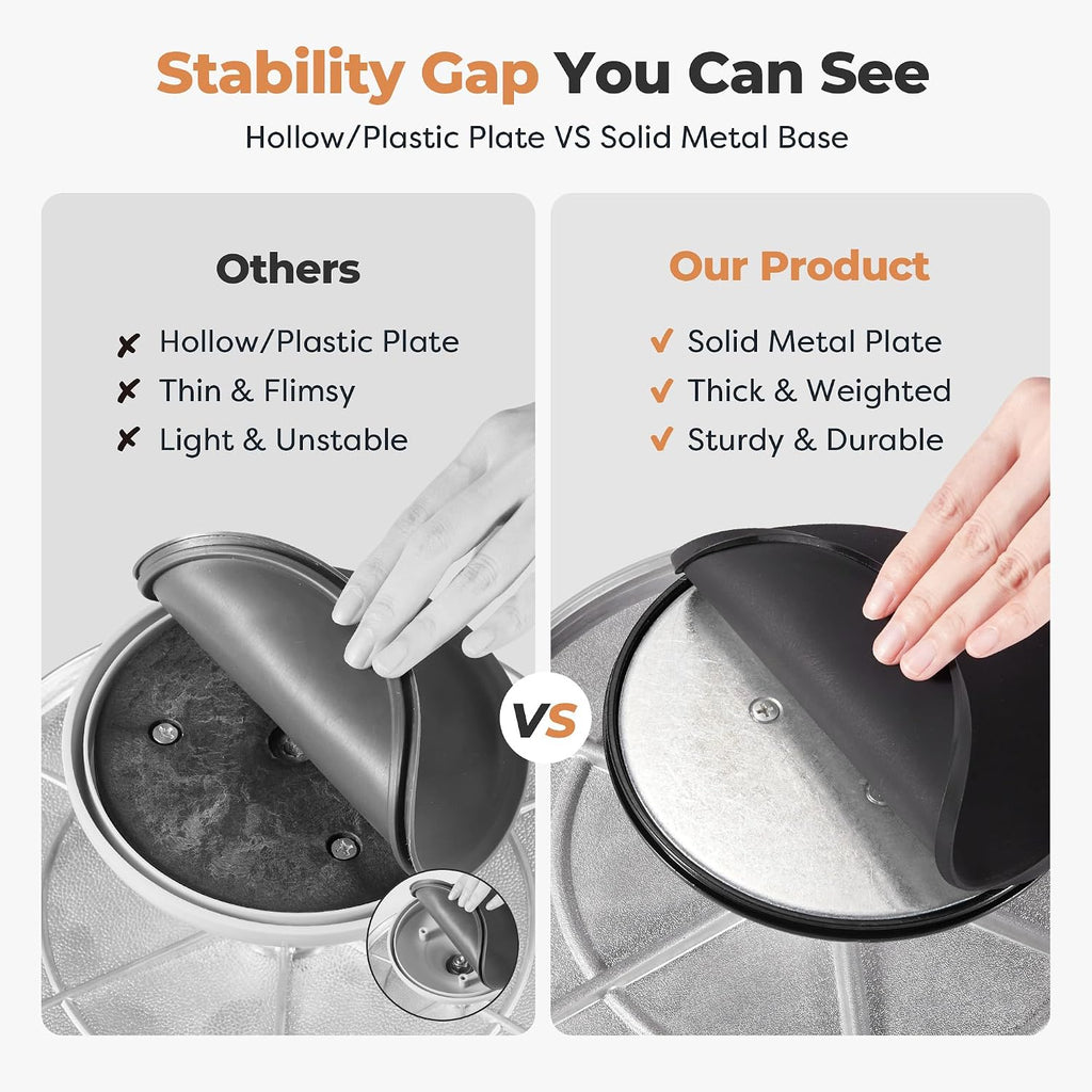 12" Black Aluminum Alloy Cake Turntable, Cake Stand for Decorating