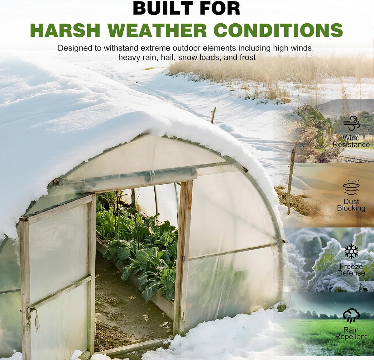 6 Mil Plastic Sheeting, 8x25 FT, Heavy Duty Greenhouse Plastic