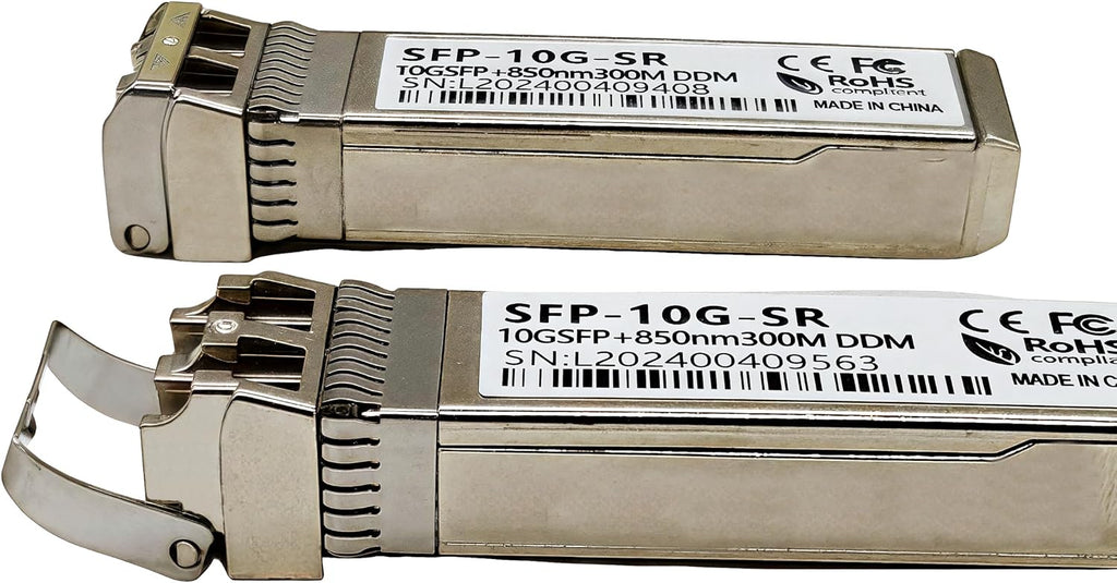 10G SFP+ Transceiver Module, 850nm Multimode, LC Connector, 300M Range,SFP Multi-Mode LC Module, SFP-10GB-SR,Compatible with Meraki,Ubiquiti,Cisco,Mikrotik,Netgear,D-Link and More (1)